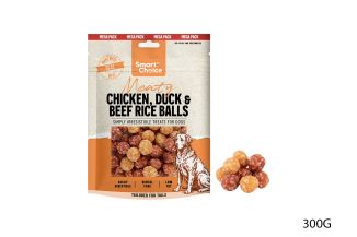 CHICKEN/BEEF/DUCK MEATBALL DOG TREAT 300G