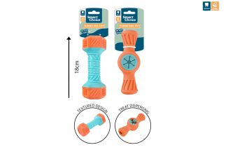 RUBBER DOG TOY 2 ASSORTED SHAPES