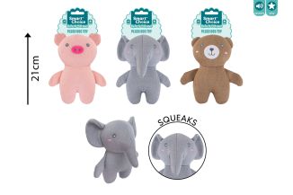 SQUEAKY PLUSH ANIMAL SMALL DOG/PUPPY TOY