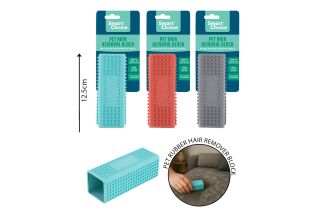 RUBBER PET HAIR REMOVER BRUSH 3 COL