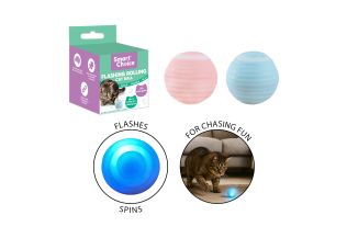 INTERACTIVE ROLLING BALL CAT TOY 2 COLOURS
