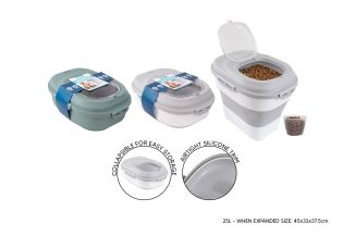 COLLAPSIBLE PET FOOD STORAGE 2 COL