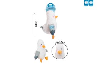 SQUEAKY PLUSH SEAGULL DOG TOY