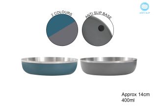 S/STEEL SMALL DOG/CAT BOWL 2 COL