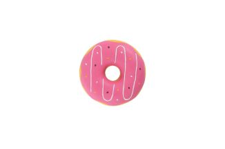 Squeaky Latex Donut Dog Toy - 3 Assorted Colours