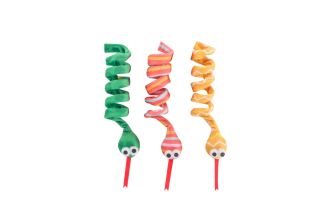 Plush Spring Snake Cat Toy - Pack Of 3