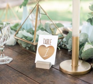 Perfect Day Gold Foil Table Numbers 12 Pack