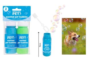 World of pets Chicken/beef Scented Pet Bubbles 2 Pack