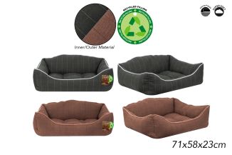 COTSWOLD CHECK PET BED LARGE 71X58X23CM 2 COL