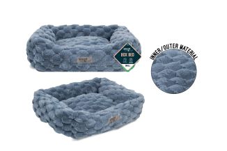 TEXTURED SQUARE PET BED SMALL 46X36X15CM