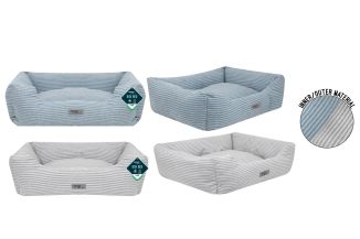 STRIPED PET BED LARGE 71X58X25CM 2 COL