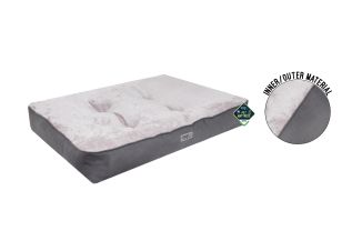 FAUX SUEDE DOG MATTRESS 85X60X13CM