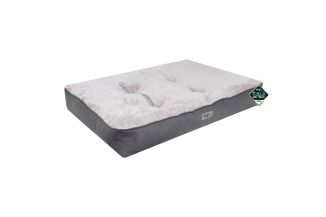FAUX SUEDE DOG MATTRESS 85X60X13CM