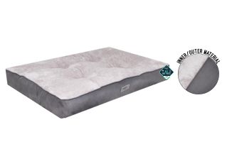 FAUX SUEDE DOG MATTRESS 110X75X13CM