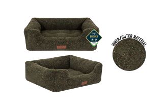 Sweet Dreams Green Sherpa Pet Bed Medium 58x48x20cm