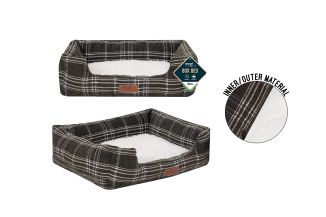 Sweet Dreams Green Plaid Pet Bed Small 46x36x15cm