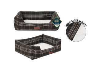 Sweet Dreams Green Plaid Pet Bed Medium 58x48x20cm