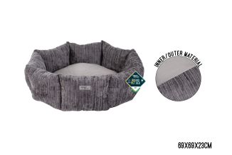 CHENILLE DONUT PET BED LARGE 88X32X63CM