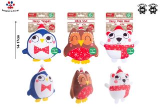 Smart Choice Squeaky Crinkle Animal Plush Dog Toy