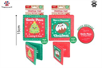 Smart Choice Crinkle Christmas Card Plush Dog Toy