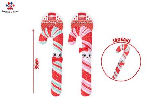 Smart Choice Squeaky Christmas Candy Cane Dog Toy