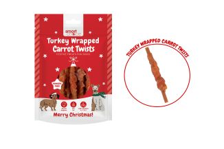 Smart Choice Turkey Wrapped Carrot Twists Dog Treat 100g