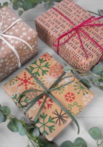 RSW Christmas 4m Gift Paper Kraft Fsc Recycled 100%