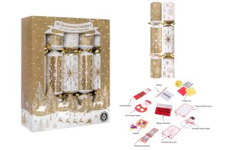 10 FAMILY GOLD 12" CRACKERS SNOWFLAKES