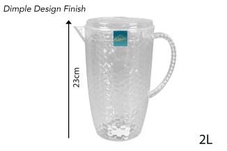 Bello Pitcher With Lid 2l Dimple Range