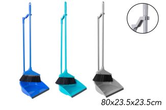 RSW Long Handle Dustpan And Brush - 3 Assorted Colours