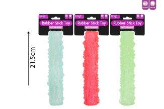 Smart Choice Rubber Stick Dog Toy With Squeaker 3 Col