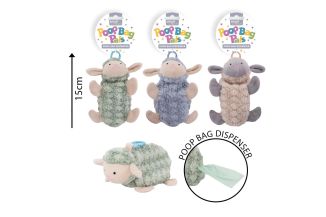 Smart Choice Plush Sheep Poop Bag Dispenser 3 Col