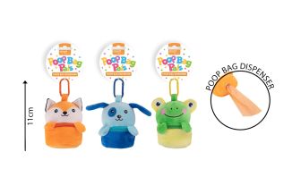 Smart Choice Plush Animal Poop Bag Dispenser 3 Asst