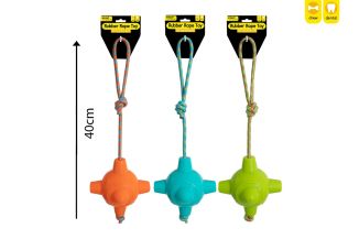 Smart Choice Rubber And Rope Dog Toy 3 Col