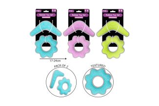 Smart Choice Squeaky Rubber Dog Toy 2 Pack