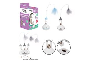 Smart Choice Feather Treat Dispenser Cat Toy 2 Col