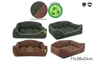 Sweet Dreams Cotswold Check Pet Bed Large 71x58x23cm 2 Col