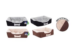 Sweet Dreams Classic Faux Suede Pet Bed Sml 2 Assorted Colours